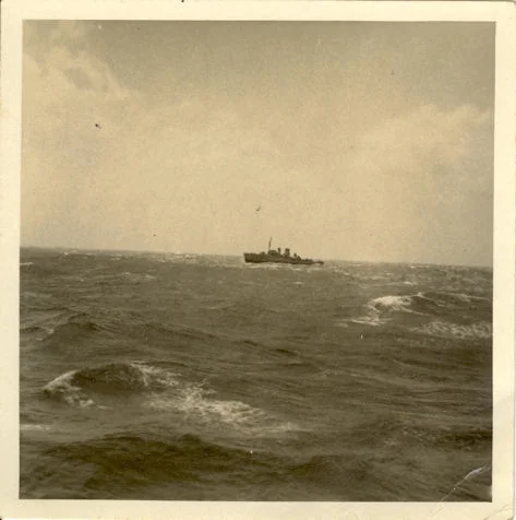 HMS Hollyhock at sea