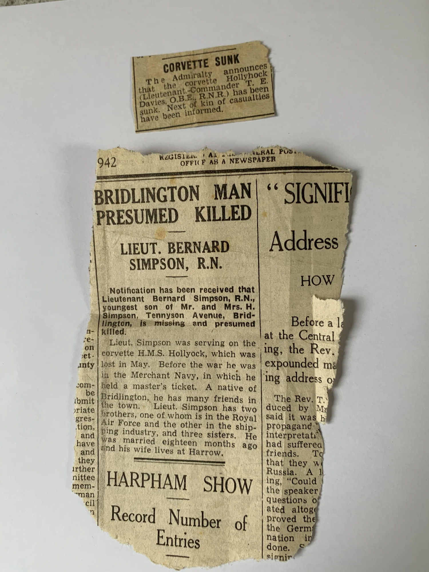 Newspaper cuttings