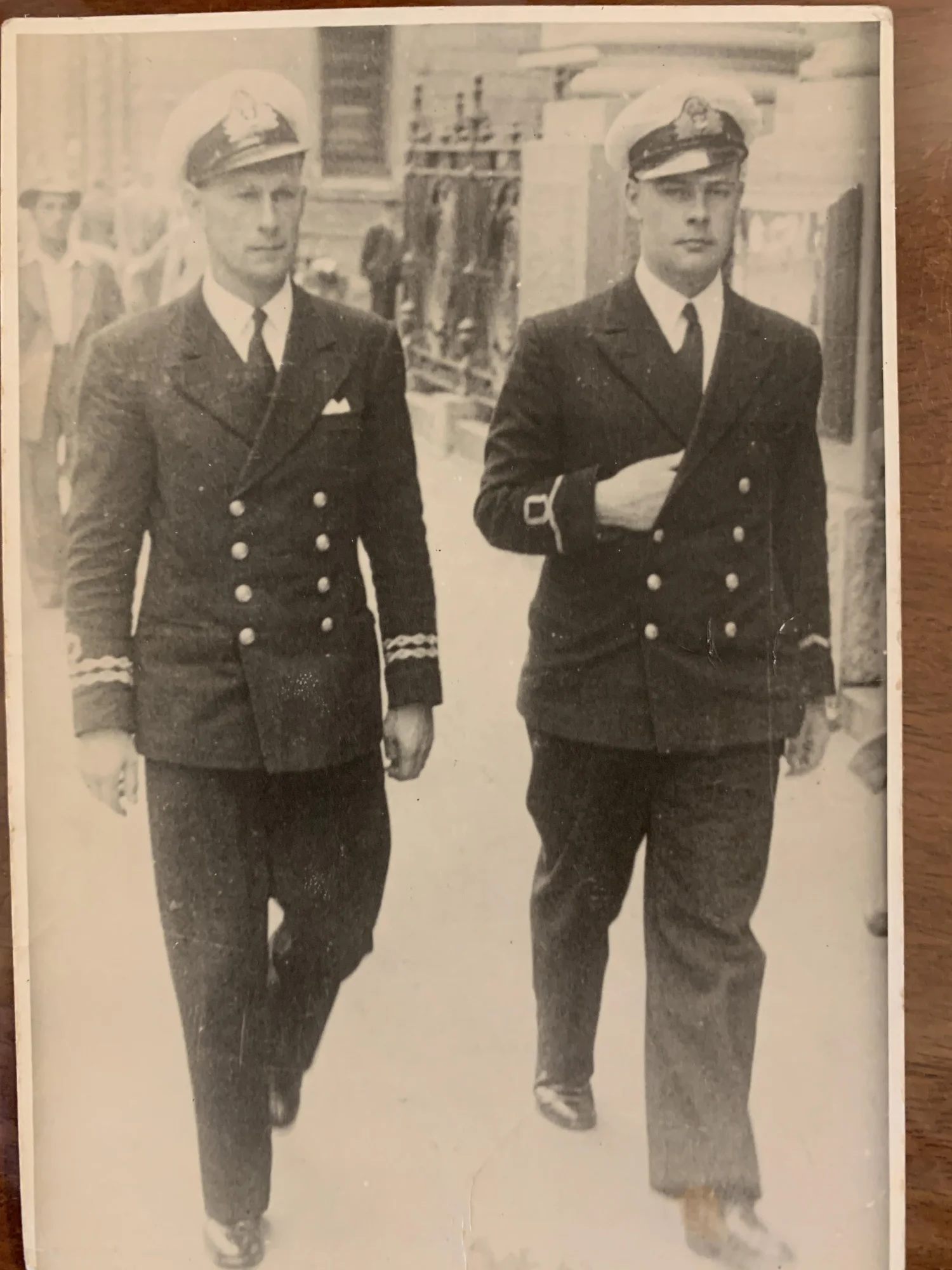 Officers ashore